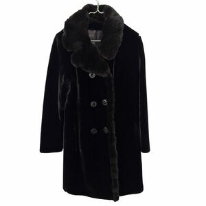 Vintage Estate Sale Aleutian Black Faux Fur Fancy Coat